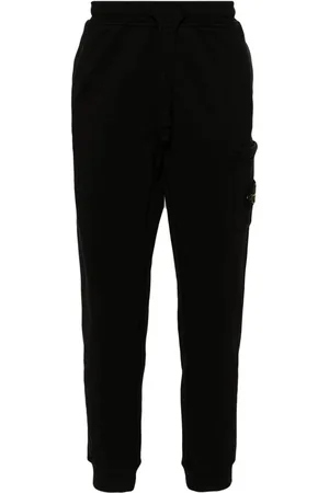 Stone Island Compass-badge cotton track pants
