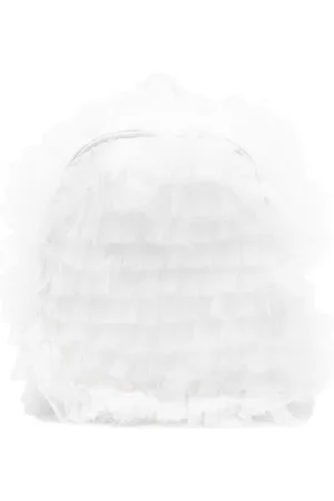 MONNALISA Tulle-inserts ruffled backpack