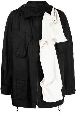 YOHJI YAMAMOTO Asymmetric hooded jacket