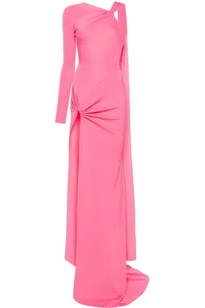 DAVID KOMA Knot-detail asymmetric maxi dress