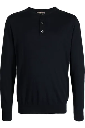 N.PEAL Henley button-placket jumper