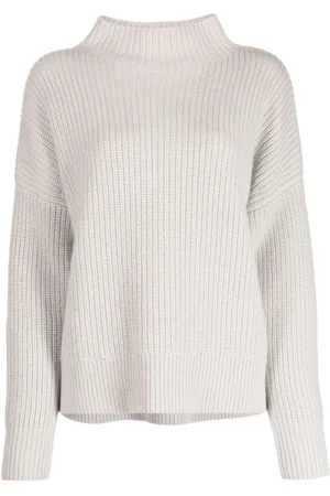 N.PEAL Ribbed-knit funnel-neck jumper