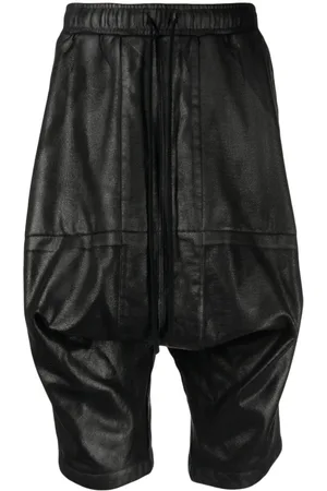 JULIUS Bonded-seam drawstring drop-crotch shorts