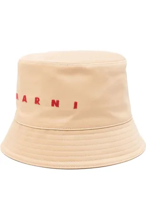 Marni Logo-embroidered cotton bucket hat
