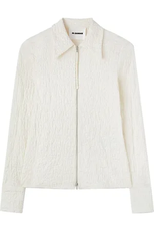 Jil Sander Zip-front cloqué top