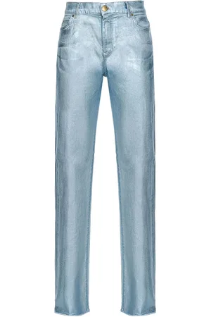 Pinko Metallic-sheen straight jeans
