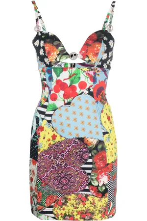 Moschino Peace sign-motif panelled minidress
