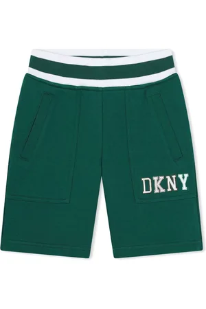DKNY Logo-appliqué cotton shorts