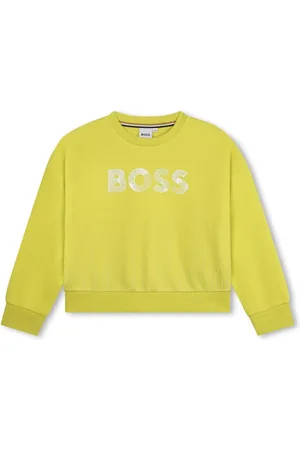 HUGO BOSS Logo-embossed jersey sweatshirt