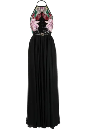 Elie saab Sequin-embroidered silk maxi dress