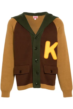 Kenzo Colour-block cotton cardigan