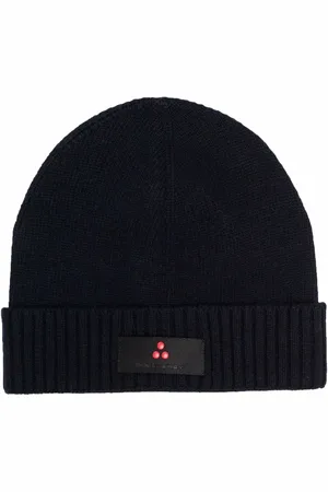 Peuterey Logo-patch ribbed-knit beanie