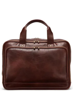 Brunello Cucinelli Logo-stamp leather briefcase
