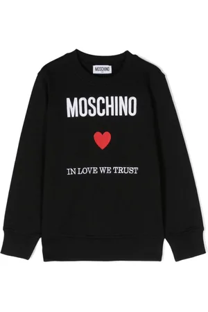 Moschino Embroidered-logo cotton sweatshirt