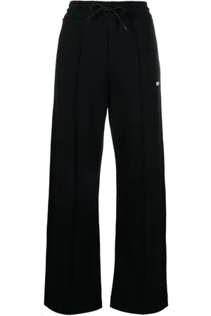 Msgm Logo-appliqué wide-leg track pants