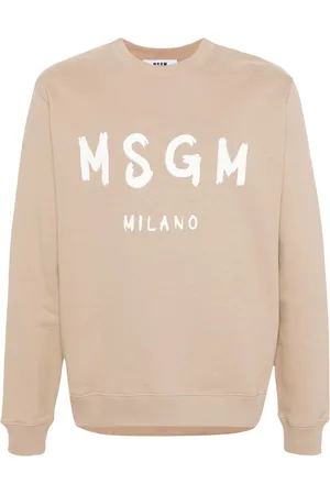 Msgm Logo-print cotton sweatshirt