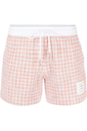 Thom Browne Checked tweed track shorts