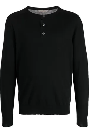 N.PEAL Henley button-placket jumper