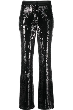 Karl Lagerfeld Sequin-embellished straight-leg trousers