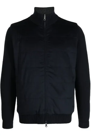N.PEAL Quilted zip-up cashmere jacket