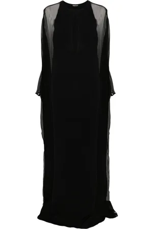 Tom Ford Semi-sheer-panelled maxi dress