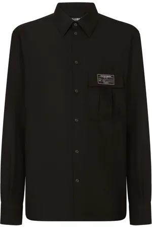 Dolce & Gabbana Logo-patch cotton shirt