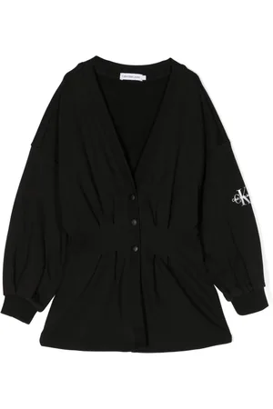Calvin Klein Logo-print pleated cardigan