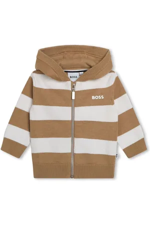 HUGO BOSS Striped knit hoodie
