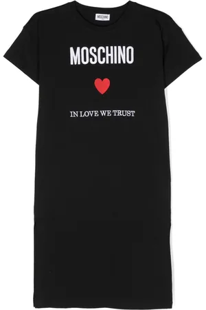 Moschino Logo-embroidered cotton dress