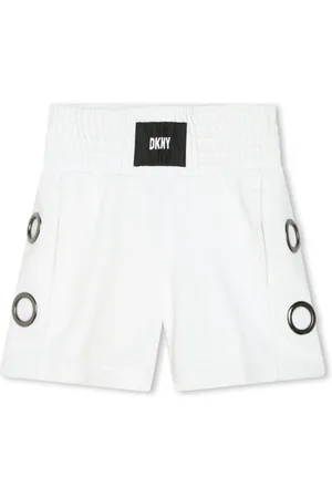 DKNY Logo-appliqué cotton shorts