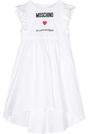 Moschino Logo-embroidered cotton dress
