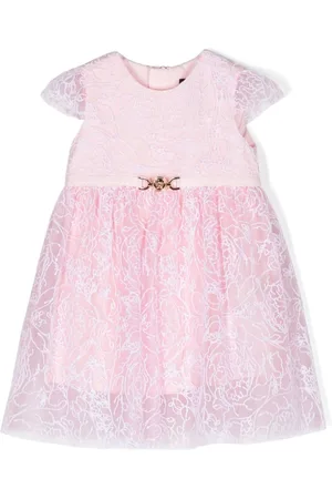 VERSACE Barocco flocked tulle dress