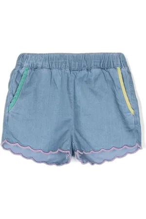 Stella McCartney Scalloped cotton shorts