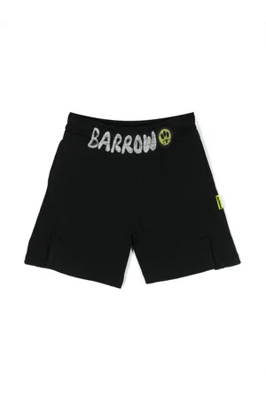 BARROW Logo-print distressed shorts