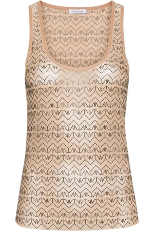 Patrizia Pepe Rhinestone-patterned tank top