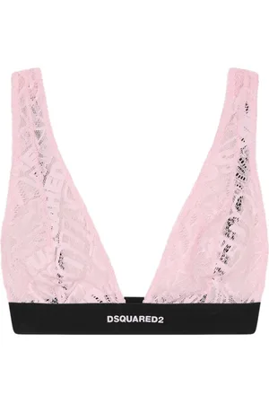 DSquared² Logo-underband Stretch-cotton Bra in Pink