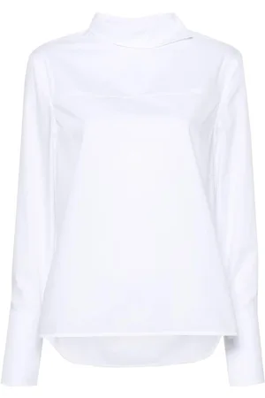 Victoria Beckham Asymmetric poplin blouse