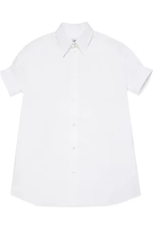 Maison Margiela Logo-embroidered poplin shirtdress