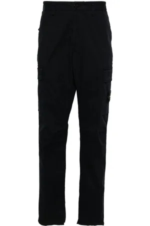 Stone Island Compass-badge mid-rise straight-leg trousers