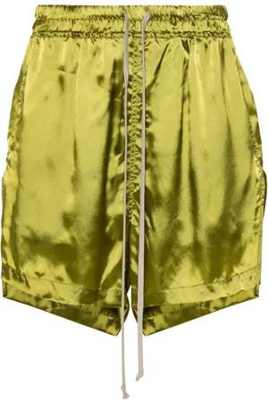 Rick Owens Asymmetric satin shorts