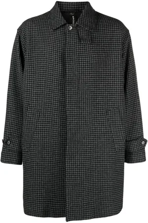 MACKINTOSH Houndstooth-pattern wool coat