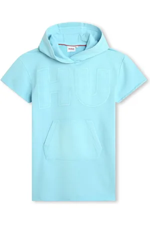 HUGO BOSS Logo-appliqué hooded minidress