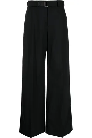 SACAI Satin-stripe tailored trousers
