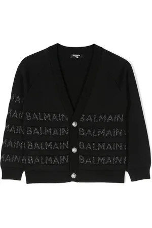Balmain Logo-embroidered cardigan
