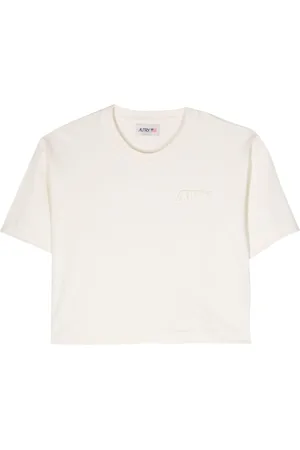 Autry Logo-patch cropped T-shirt