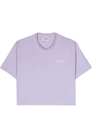 Autry Logo-patch cropped T-shirt