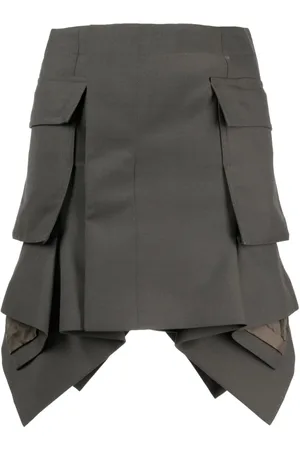 SACAI Draped-hem cargo miniskirt