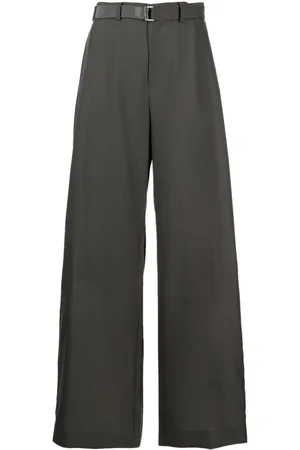 SACAI Satin-stripe tailored trousers