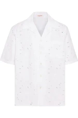 VALENTINO GARAVANI Broderie-anglaise bowling shirt