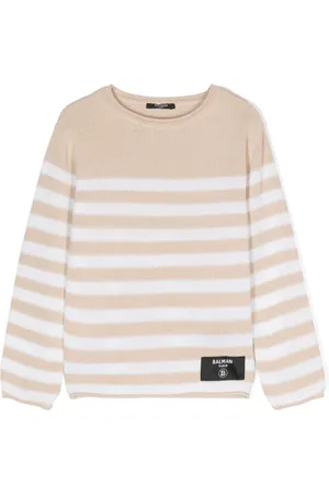 Balmain Striped knitted jumper